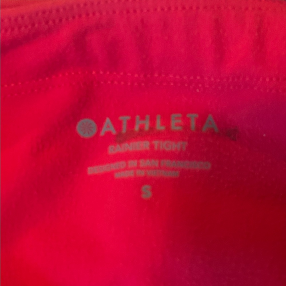 Women’s Athleta Rainer Tights in Red Size S - Picture 9 of 9